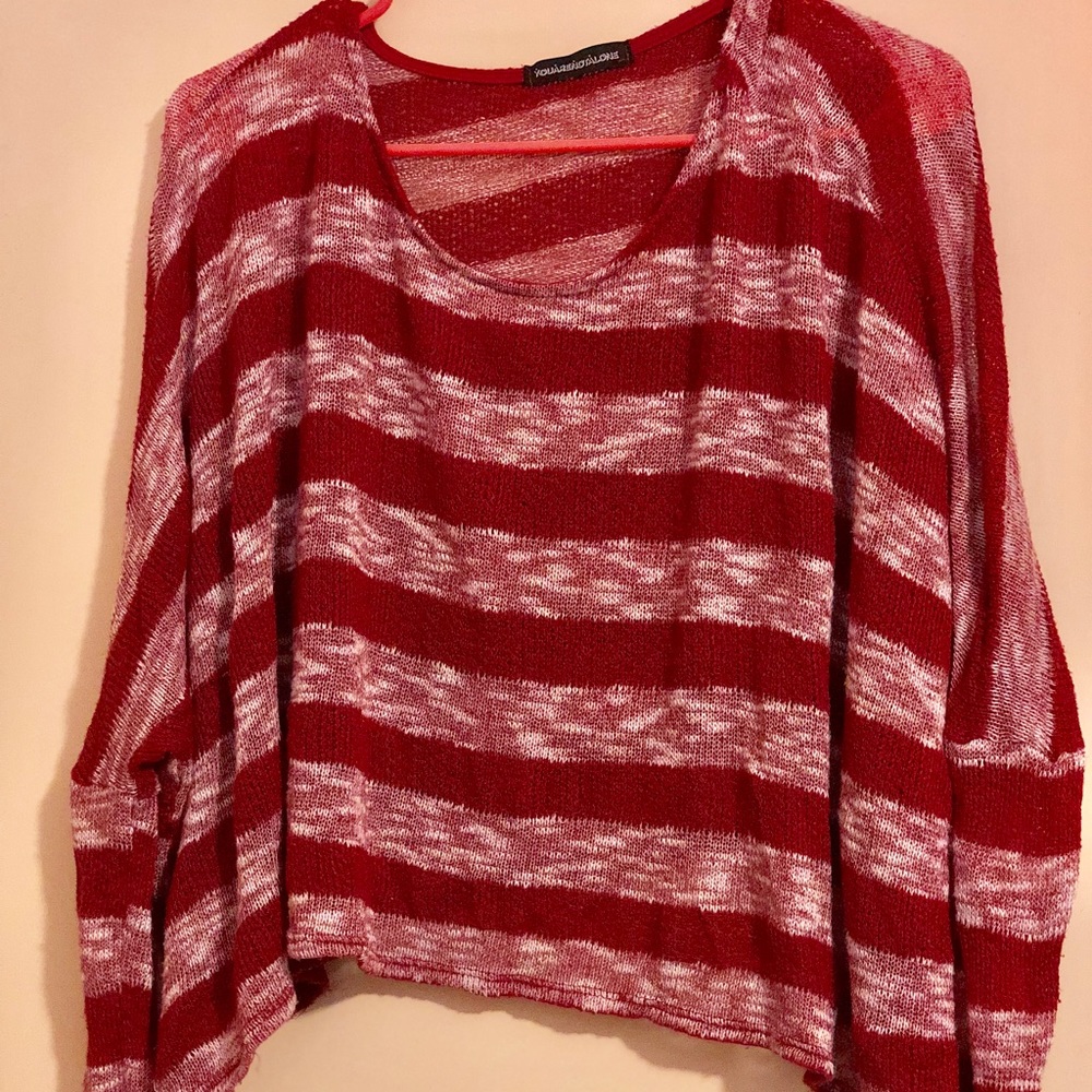 “Lovey, Light in Red” Breezy red long sleeve shirt